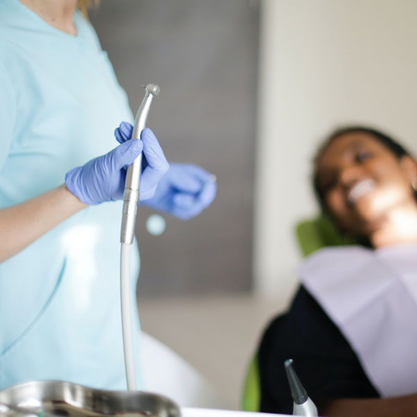 Dentist preparing tools for orthodontic treatment